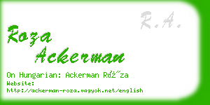 roza ackerman business card